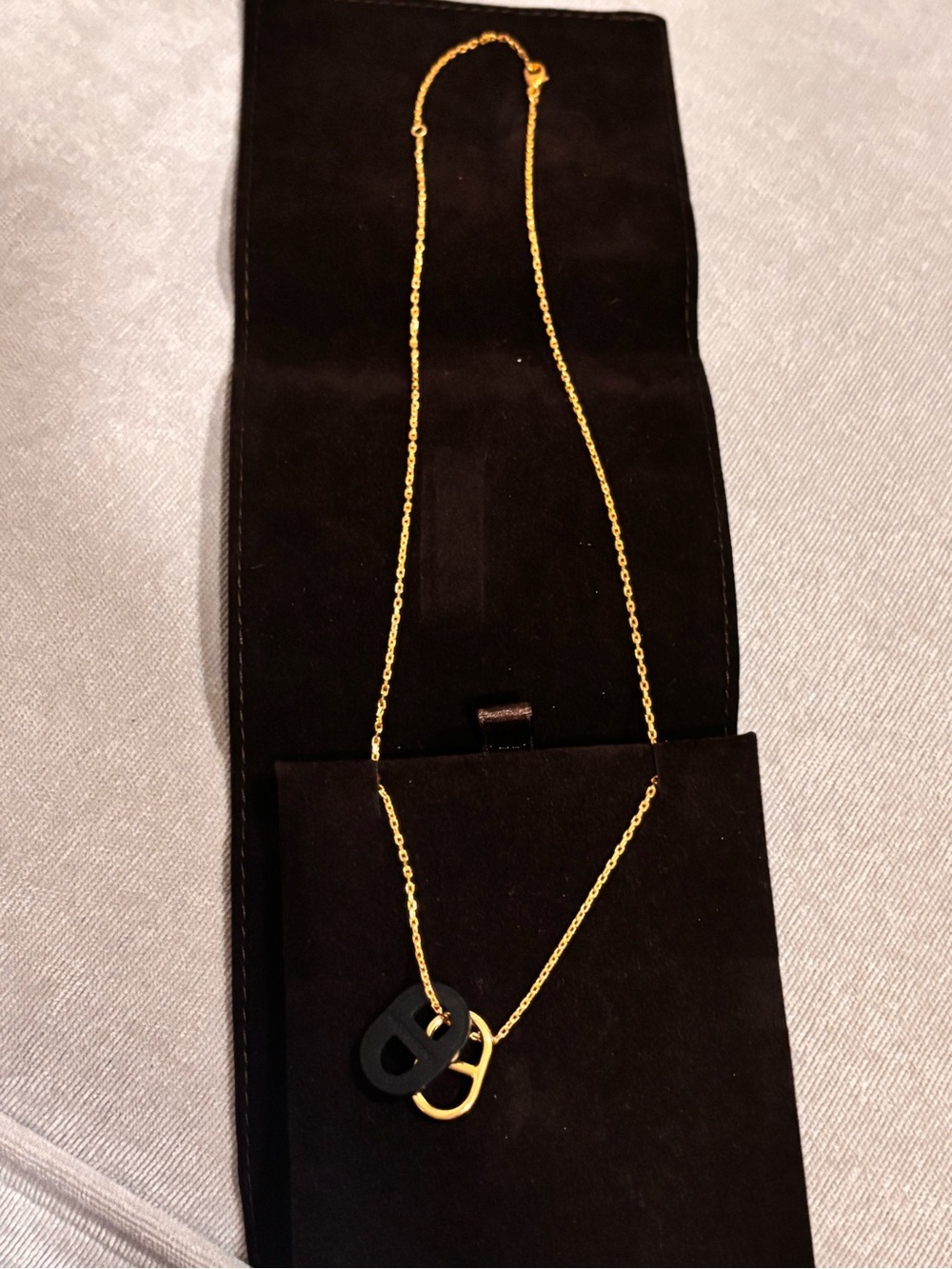 Hermes O’Maillon necklace, black leather - Picture 5 of 9